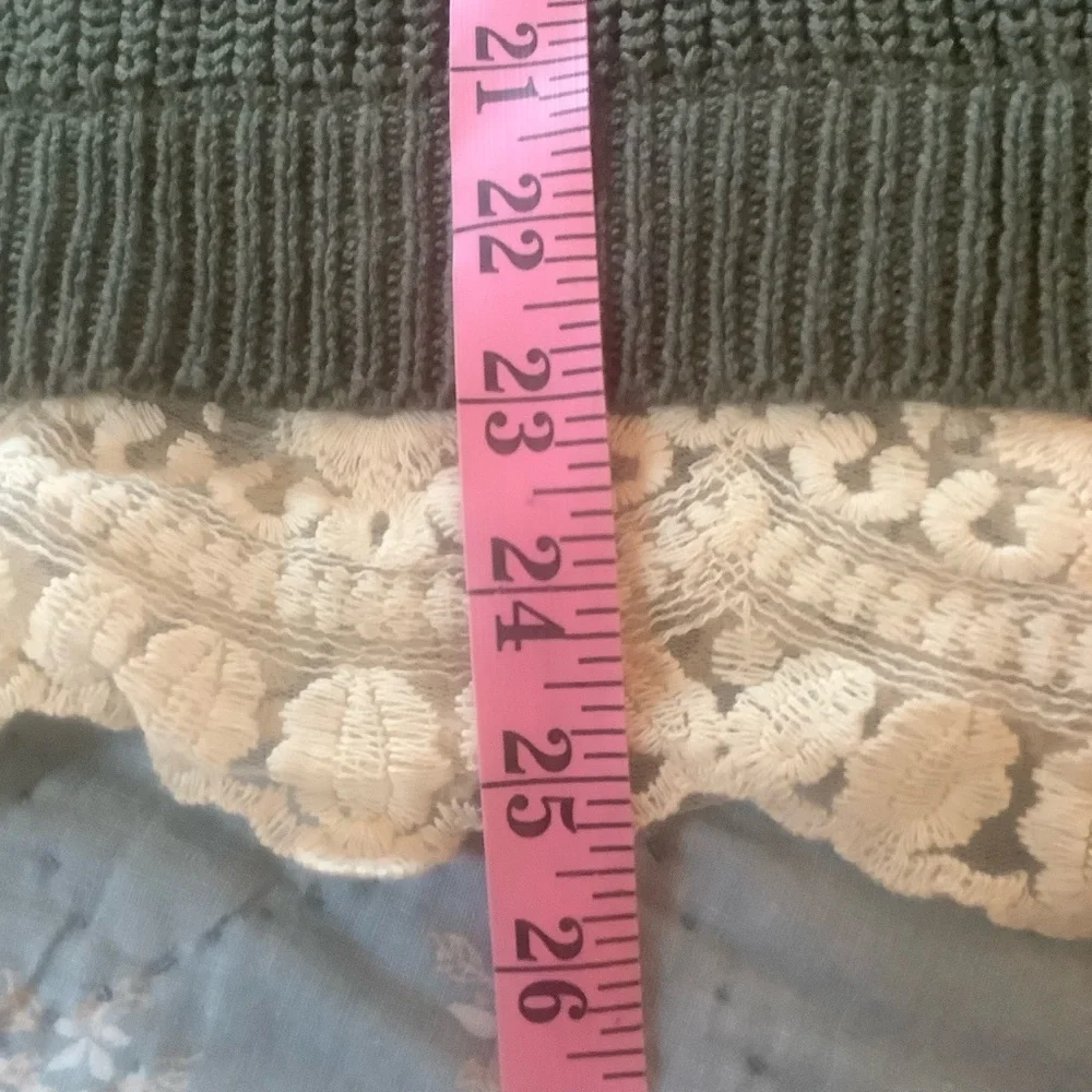 Urban Outfitters Pins & Needles Lace Crochet Trim Sweater Size Small